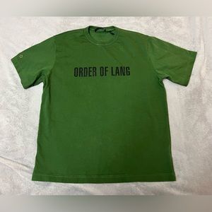 helmut lang order of lang green mens tshirt size medium